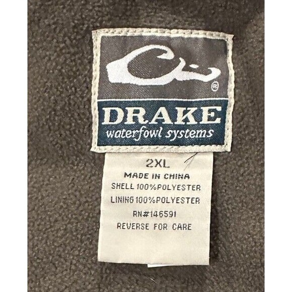 Drake Waterfowl Mossy Oak Camo Button Front Shirt Jacket Men Size 2XL - Picture 4 of 10